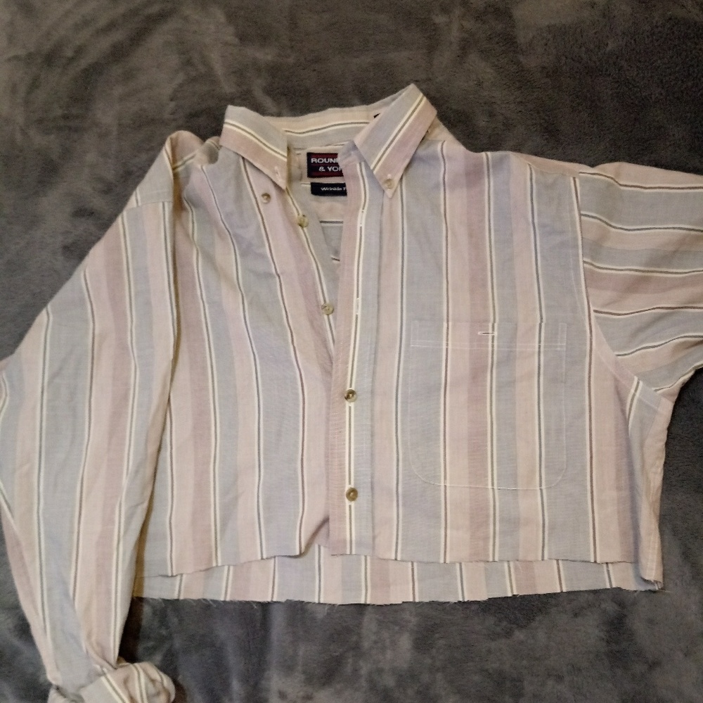 Cropped Button Down Shirt(Lightly Worn)